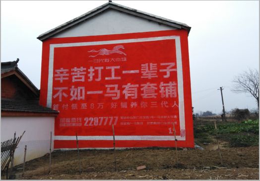 安岳一马光彩墙体广告